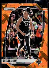 2024 Panini Prizm WNBA #84 Chelsea Gray Ice Orange Prizms