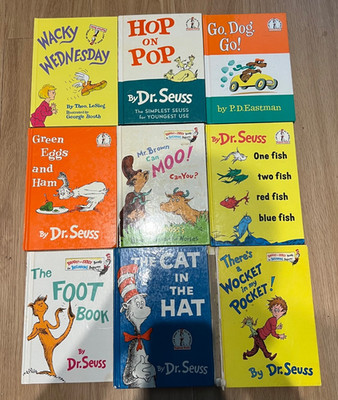 Lot of 9 Dr. Seuss Beginner Books Hardcover 