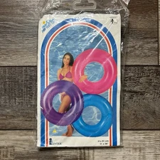 Vintage 2000 Intex The Wet Set Ring Pool Float Purple 36" NOS