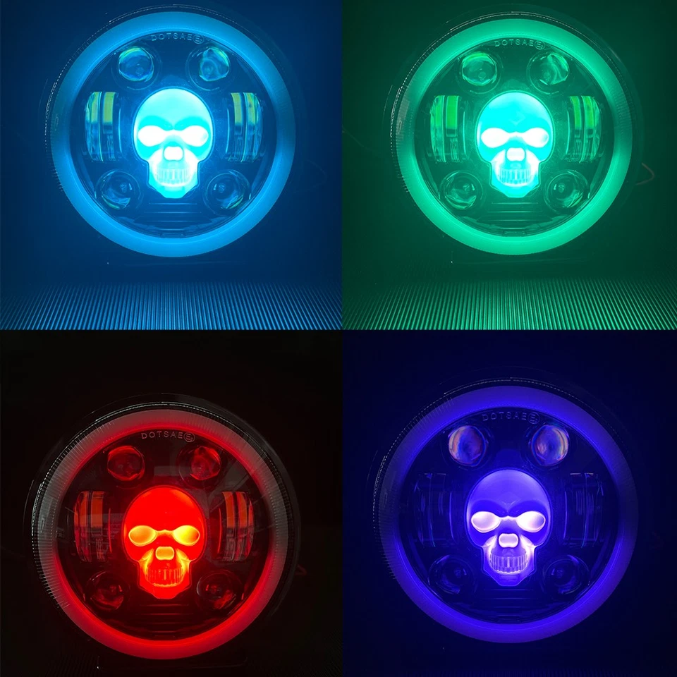 4PCS 5 3/4" 5.75 inch Round LED Headlights Halo DRL Fit Buick Riviera 1963-1974 Foto 2 de 4