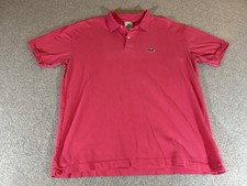Lacoste Polo Shirt Mens 2XL Pink Pique Short Sleeve Tennis Golf Preppy XXL 7