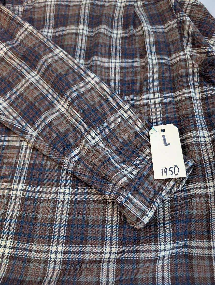 NOS 1950s Pendleton Heavy Wool Loop Collar Shirt … - image 18