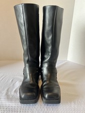 Pull&Bear Black Buckle Biker Faux Leather Rid...