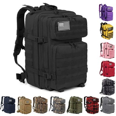 45L Military Tactical Backpack Waterproof MOLLE Hiking Camping Outdoor Gear