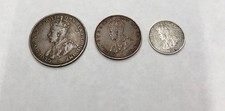 Vintage Australian Coins 1921 One Penny 1935 Half Penny 1936 6 Pence