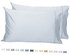 Pillow Cases King Set of 2, 100 Cotton King King 20"x40" Baby Blue