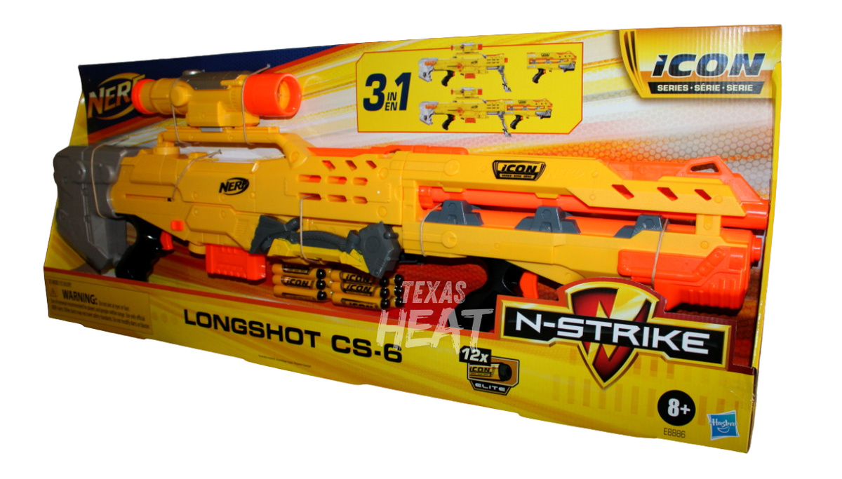 NERF Gun Longshot CS-6 N-Strike Icon Series 3 in 1 Sniper Toy