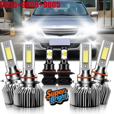 For Toyota Corolla 2005-2008 LED Headlight High/Low + Fog Light Bulbs 10000lm