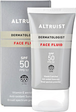 Altruist SPF50 Face Fluid 50ml Sunscreen Dermatologist Formulated 5* UVA White