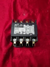 SQUARE D 8910DPA34 definite purpose contactor 30amp 4pole 600v 120v coil.