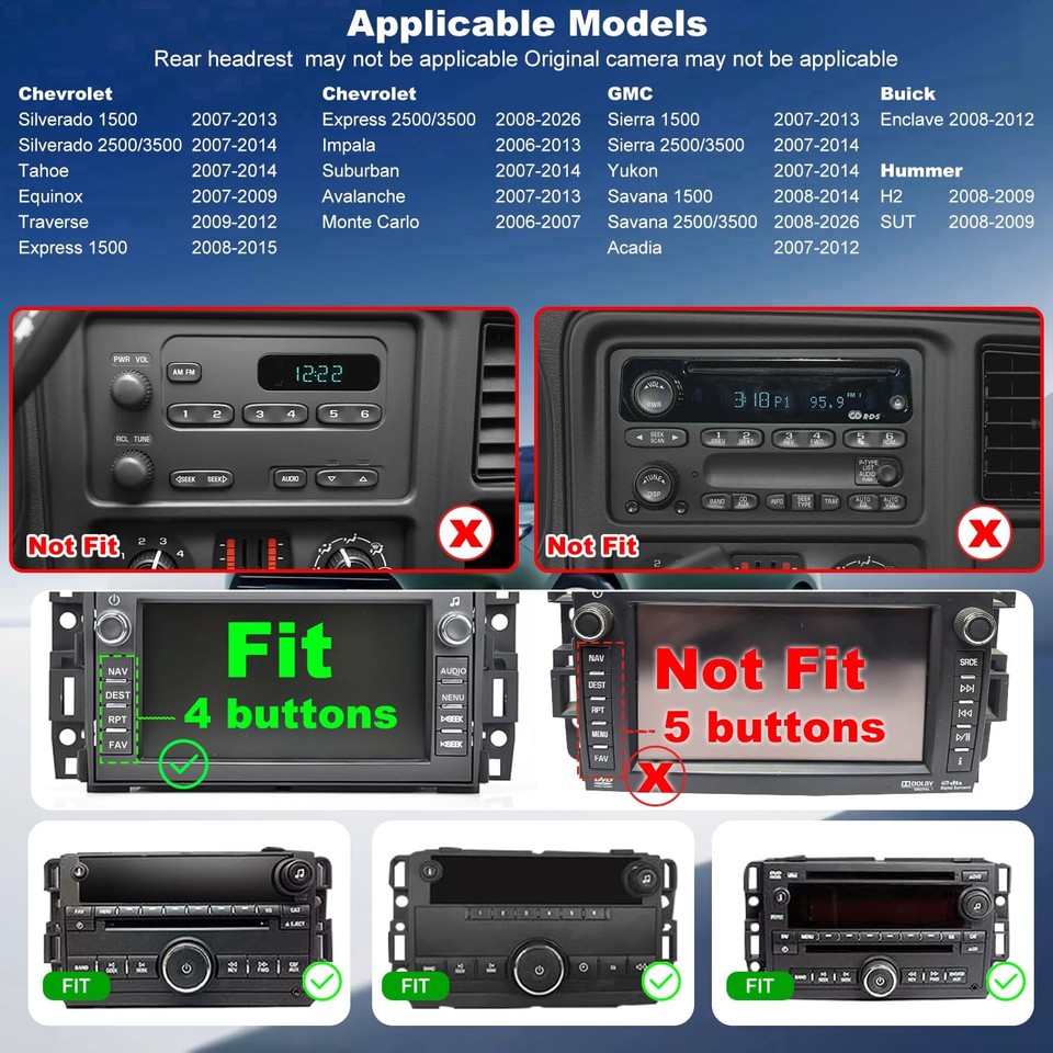 Hyperego 7 Inch Car Stereo Chevrolet GMC Android Auto | eBay