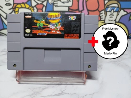 Duffy Duck The Marvin Missions Authentic SNES Game Cart Tested