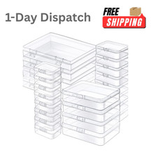 Jutieuo 24Pk Clear Storage Containers w/Lids 4 Sizes Mixed