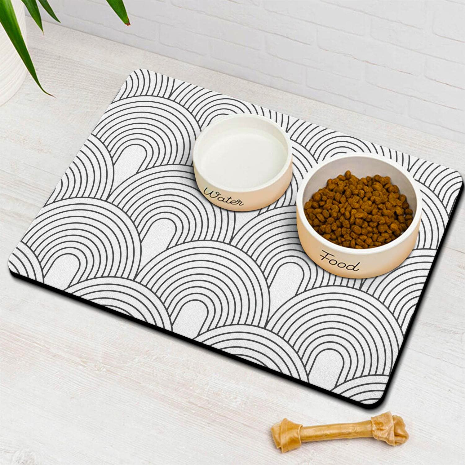 Mats For Floors Absorbent, Pet Cat Food Mat - Quick Dry Dog Bowl Mat...