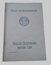 Vintage Book Of Information-dodge Brothers Motor Car 1918 11th Edition Jrr4