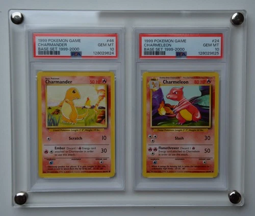 Pokémon Charmander & Charmeleon Base 4th Print 1999-2000 PSA 10