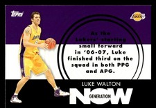 2007-08 Topps #GN24 Luke Walton Generation Now Card Los Angeles Lakers