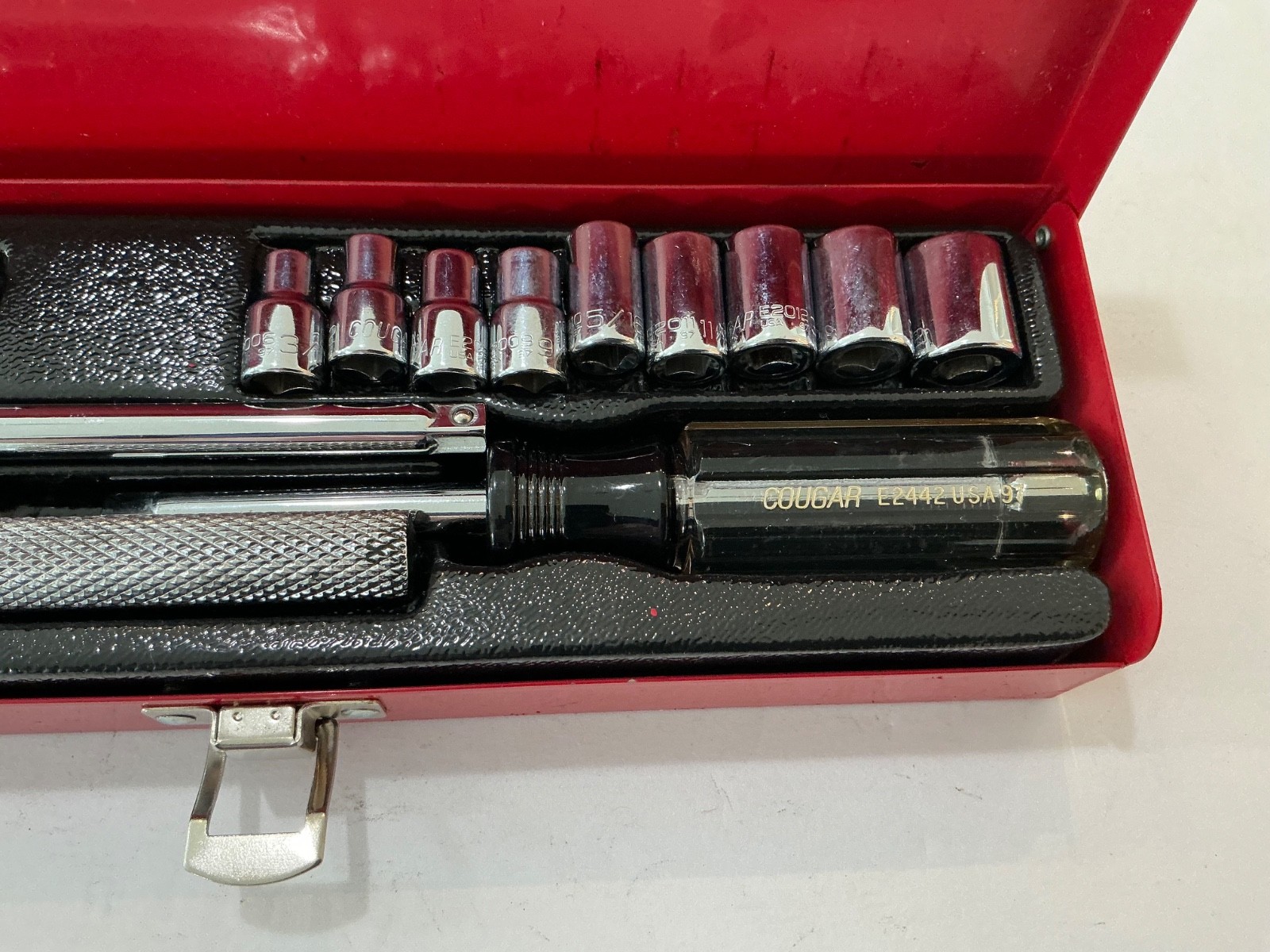 Cougar Tools by Wright tools 13 pc 1/4" drive SAE socket set USA thumbnail 2