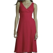 J.Crew Sophia Silk Dress Red Coral 4  Holiday Party Wedding Guest Cocktail