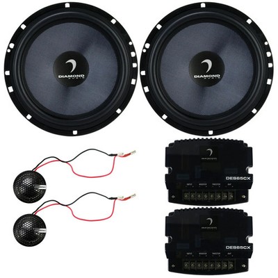 New Diamond Audio DES65C 6-1/2'' 2-Way Car Audio Component Speakers 6.5'' Comp