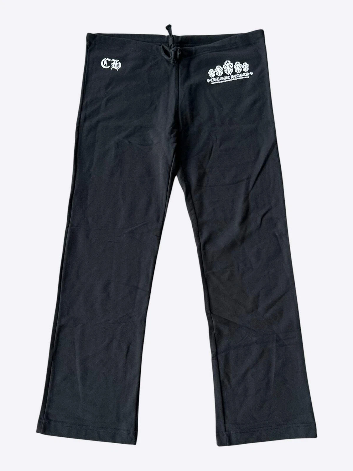 Chrome Hearts Black & White Dagger Logo Women's Sweatpants