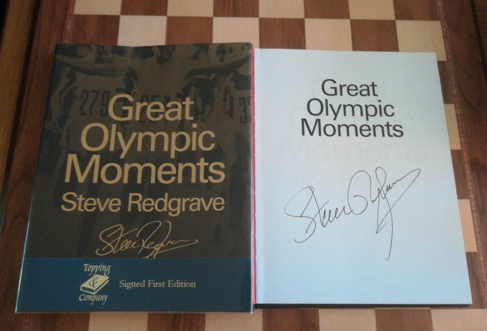 Great Olympic Moments SIGNED Sir Steve Redgrave Hardback 1st Edition impression