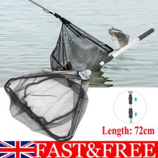 Foldable Landing Net Fly Fishing trout/salmon Fish Net Telescopic Pole Handheld