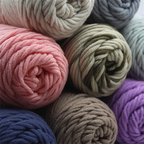 100g DIY Knitting Milk Cotton Yarn 8 Ply Thread Chunky Crochet Woolen Yarn - Picture 10 of 41