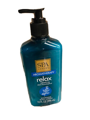 Spa:Luxury:Aromatherapy Relax Refreshing Mint/Eucalyptus Smoothing Body Lotion.