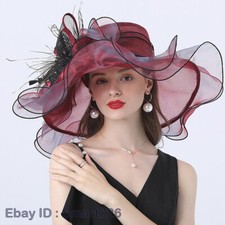 Organza Kentucky Derby Hat Cocktail Fedoras Cap Bridal Wedding Dress Formal Hats