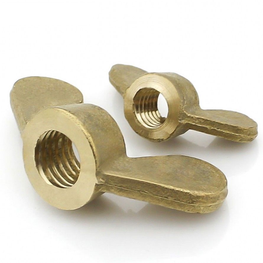Solid Brass Wing Nuts Butterfly Nut Brass for Bolt Screws M3 M4 M5 M6