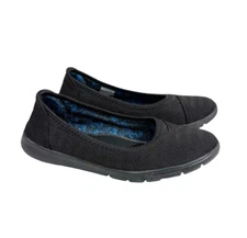 Bobs From Skechers Women's 7.5 Stretch Fit Memory Foam Shoes Black Slip On