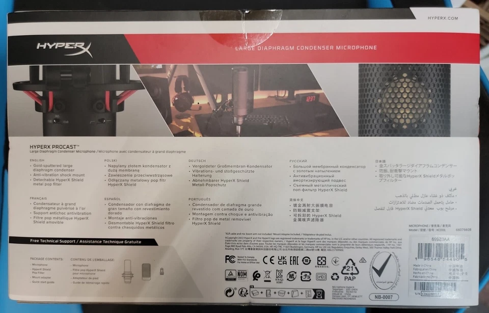 HyperX ProCast Large Diaphragm Condenser Microphone XLR XC001 - Image 3 of 4