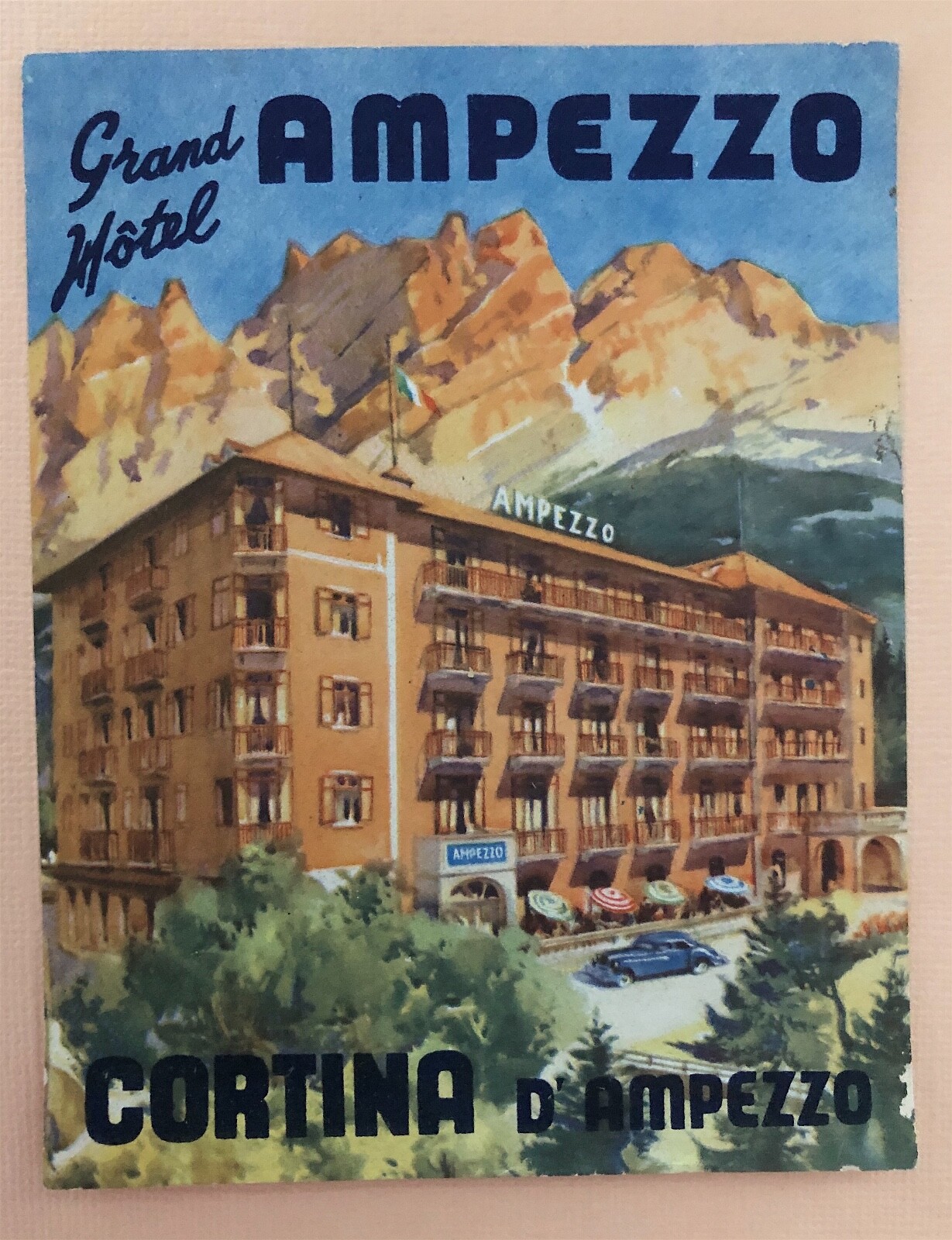 Luggage Tag from Grand Hotel Ampezzo in Cortina d’Ampezzo Italy  -image