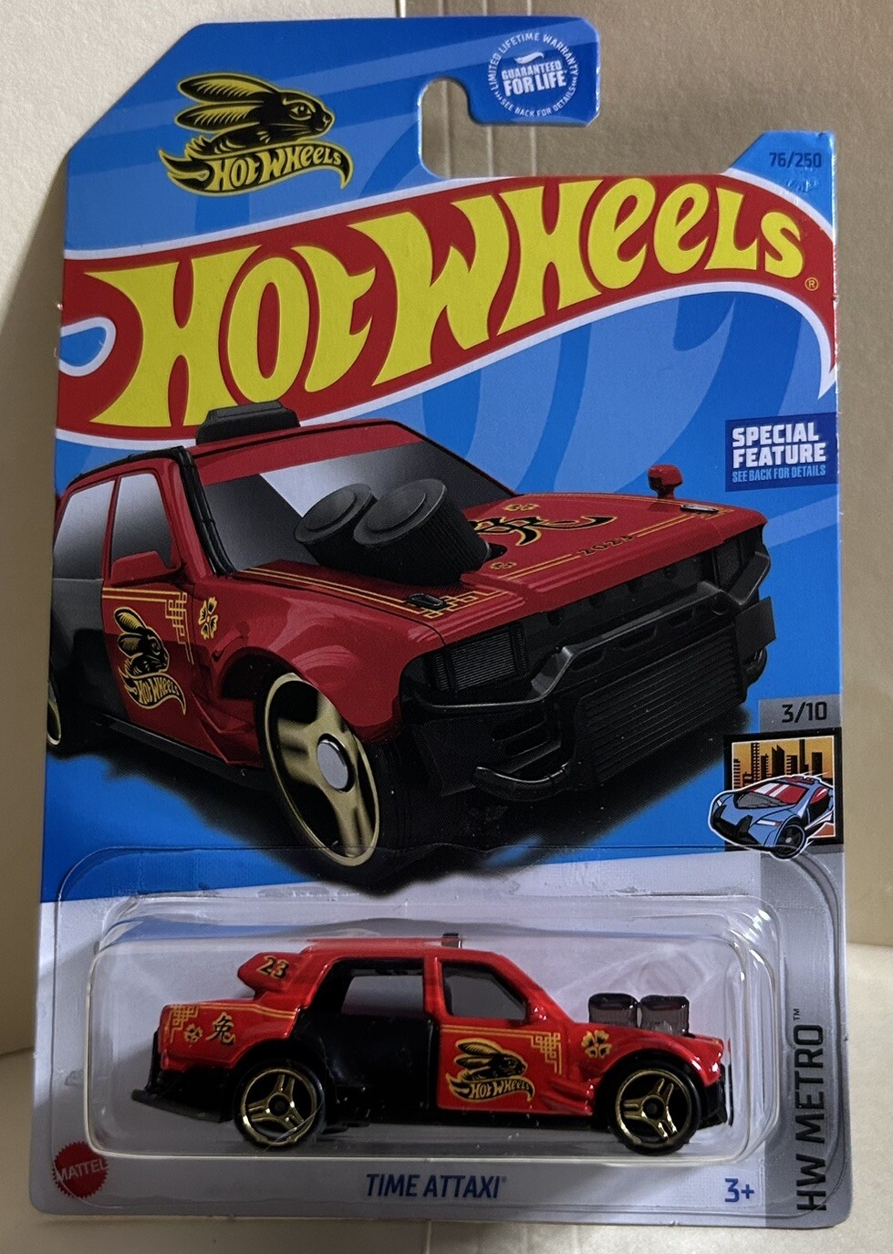 2023 Hot Wheels Time Attaxi 76/250 HW Metro 3/10 Lunar New Year Rabbit