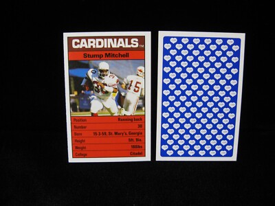 1988 Stump Mitchell  Phoenix Cardinals ''Ace Fact Pack'' United Kingdom #30