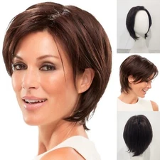 Kaley by Jon Renau Lace Front 4/33 Dark Brown & Med Red Blend Short Shag Wig