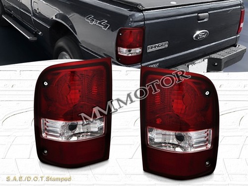 Pair Black 1pc Style Headlights Tail Lights C-Bar for 2001-2011 Ford Ranger NEW - Picture 6 of 8