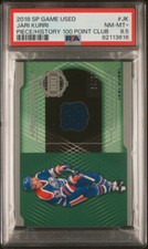 JARI KURRI 2019-20 UD A PIECE OF HISTORY GU JERSEY SP /99 PSA 8.5 POP 1 OILERS