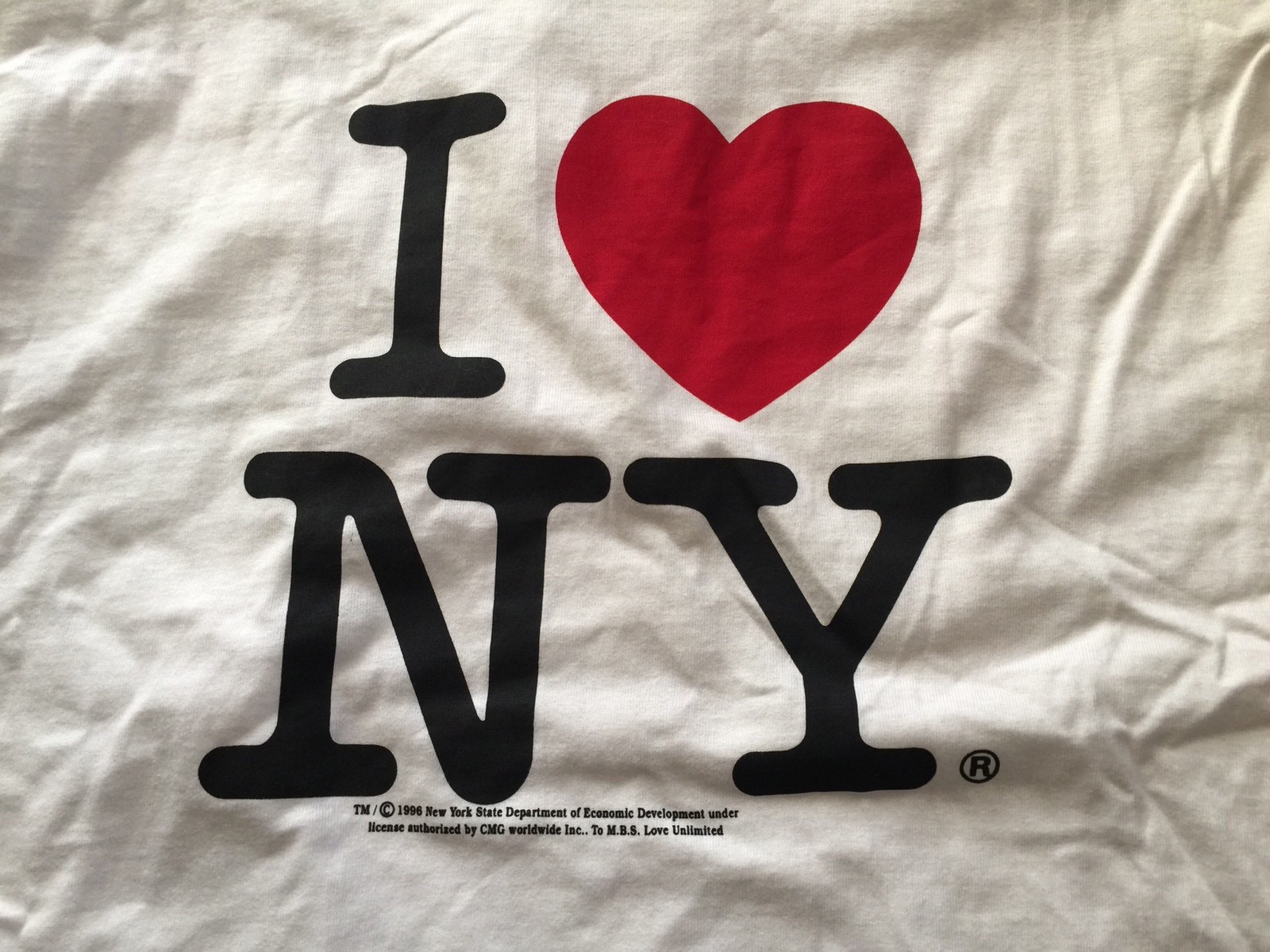 L White I Love Heart Ny Logo T Shirt By Fruit Of Th Gem