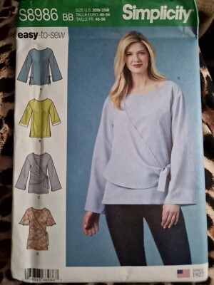 Simplicity S8986 Top Schnittmuster Größe US 20-28