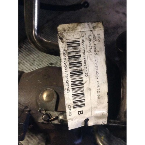 TURBOLADER AT BMW SERIE 5 E39 (95-00) 2.5 T.D. (525) BER. 4P/D/2497CC. 1995