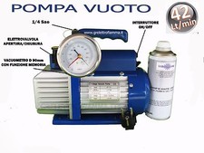 POMPA VUOTO 42LT CONDIZIONATORE FRIGO GAS R134A R410A R407C R404 R600A R22 R12
