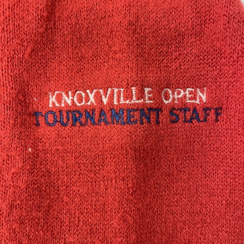 Vtg 80's Ben HOGAN Tour Red Knoxville Open Golf TOURNAMENT STAFF V Neck Sweater - Picture 7 of 10