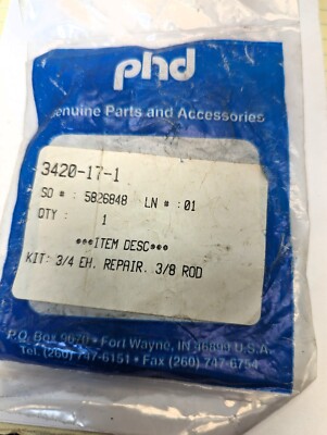 PHD 3420-17-1 Cylinder Rod Repair Kit 3/4'' EH Repair 3/8'' Rod NEW [OF1]