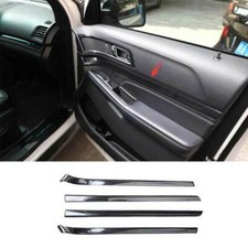 Carbon Fiber Inner Door Panel Cover Trim 4pcs Fit For Ford Explorer 2011-2019