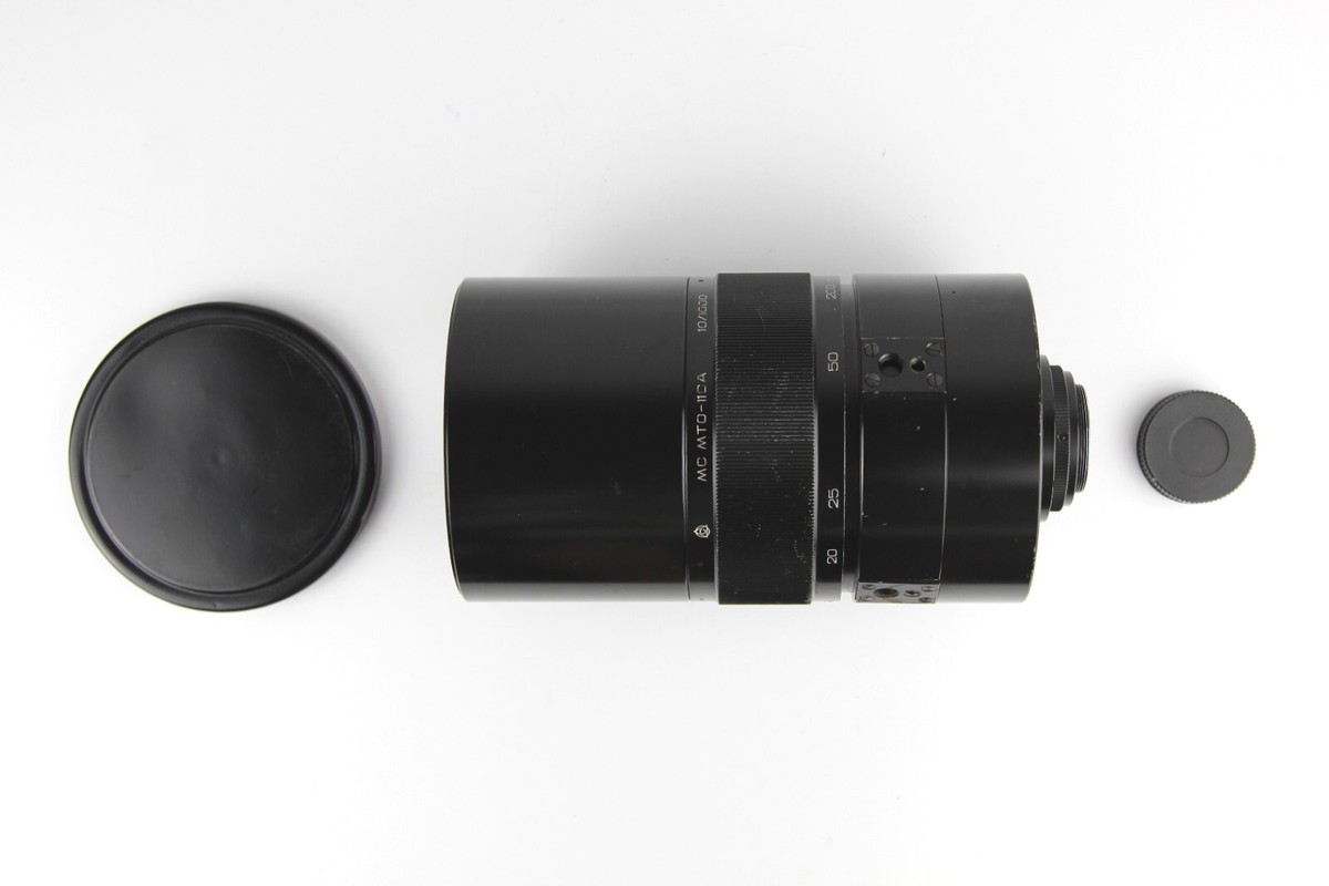 Soviet lens MC MTO - 11 CA (10/1000) Telephoto lens Mirror Soviet lens MC MTO - 11 CA (10/1000) Telephoto lens Mirror