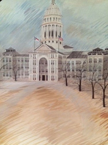 Texas Poster - State Capital - Pat Buckley Moss - sehr selten - Bild 2 von 3