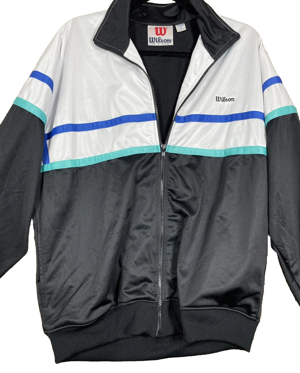 vintage wilson track suit Black Striped 90s Nwot Size L Track 80s