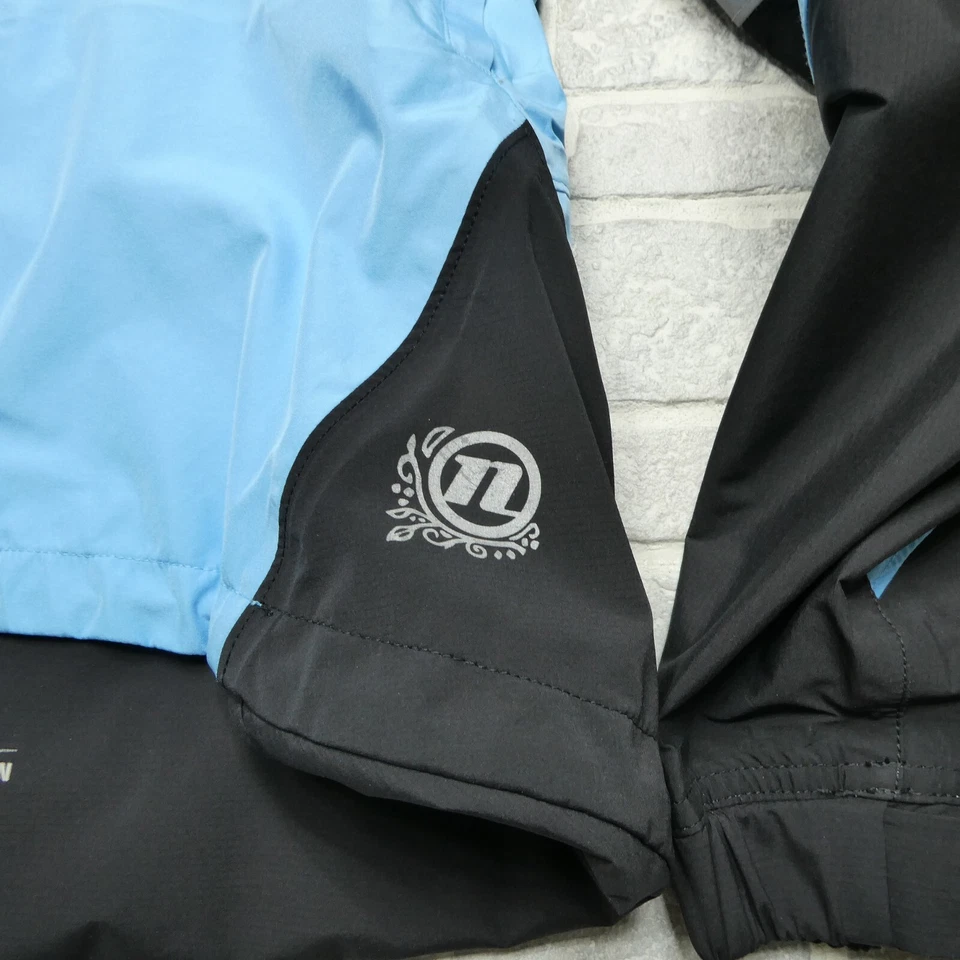 Jaqueta de ciclismo Novara feminina azul média bolsos com zíper completo corta-vento ventilada - Imagem 2 de 4